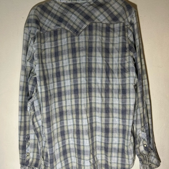 BKE Vintage Inspired Plaid Pearl Snap Button Down Shirt Size 2XL - Picture 2 of 4